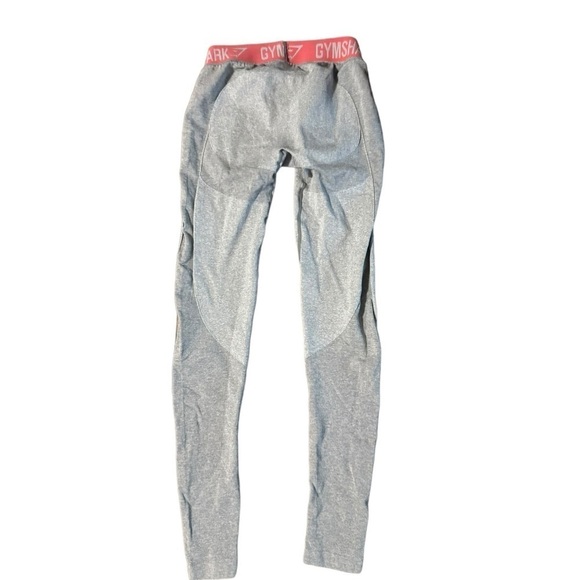 Gymshark XS/S Flex Women’s Leggings Light Gray Pink Supportive Shaping Cross Fit - Picture 6 of 9